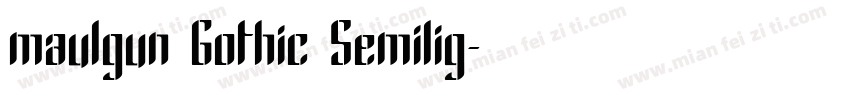 maulgun Gothic Semilig字体转换